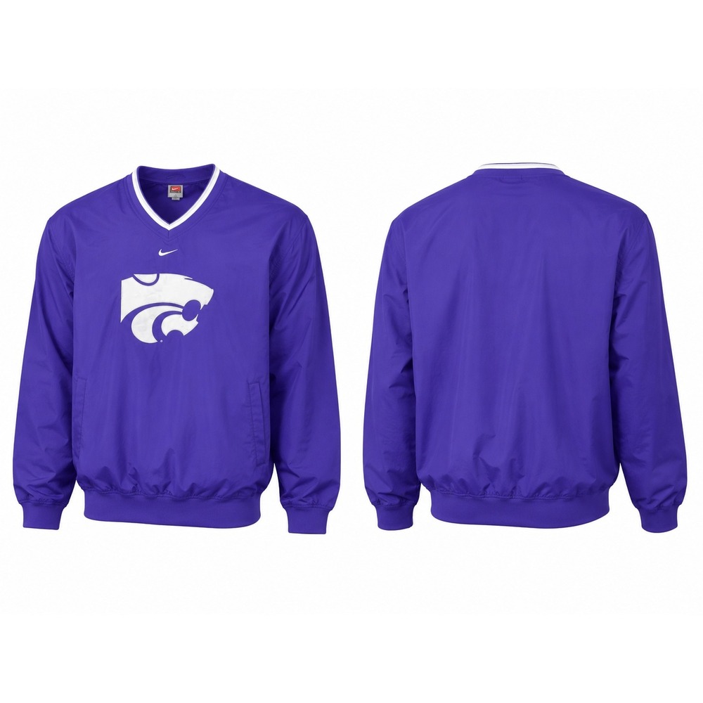 Vintage 90s Nike Center Swoosh Kansas State Wildcats Pullover Windbreaker L